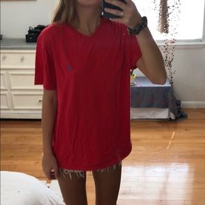 Men’s red polo T-shirt